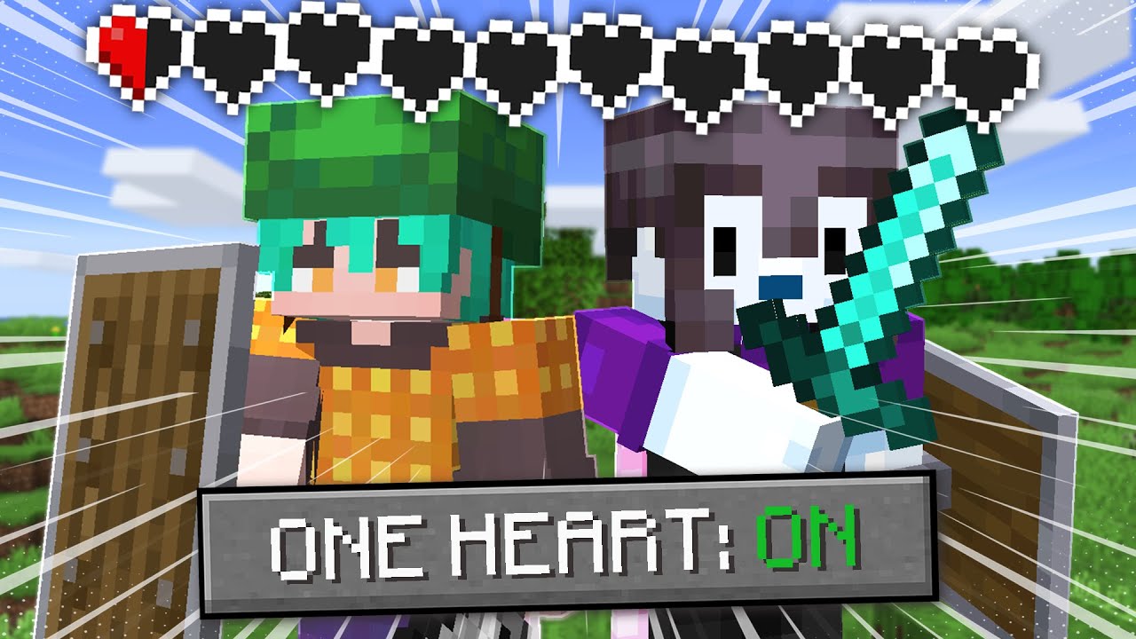 Can You Beat Minecraft With One Heart?!