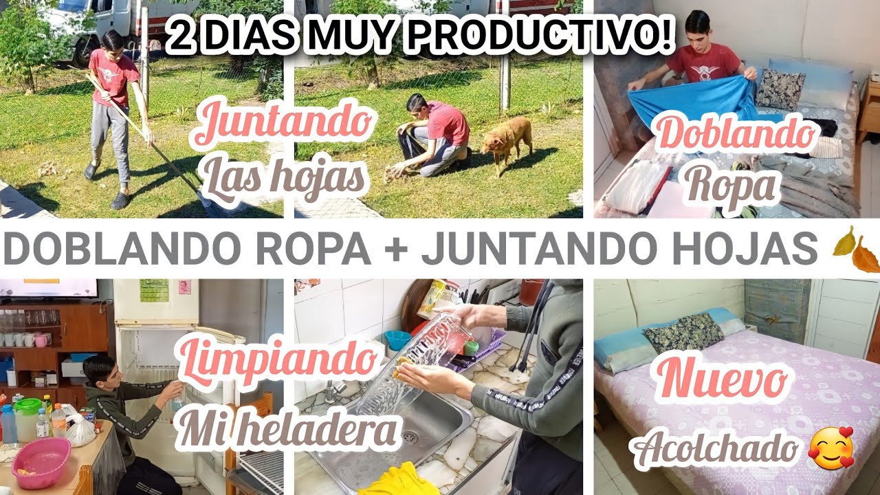 2 DIAS MUY PRODUCTIVO! | Doblando Ropa | Juntando Hojas 🍂 | Limpieza De Mi Heladera