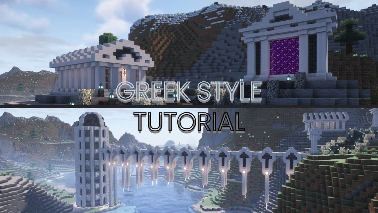 How to build 4 (!) different Greek-Style buildings for your Minecraft World