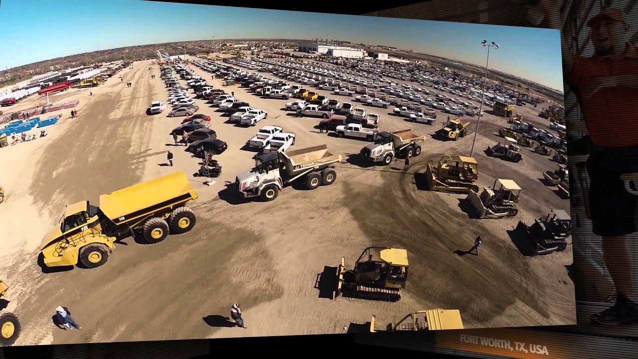 Aerial drone video - equipment auction in Fort Worth, Texas - Ritchie Bros. Auctioneers