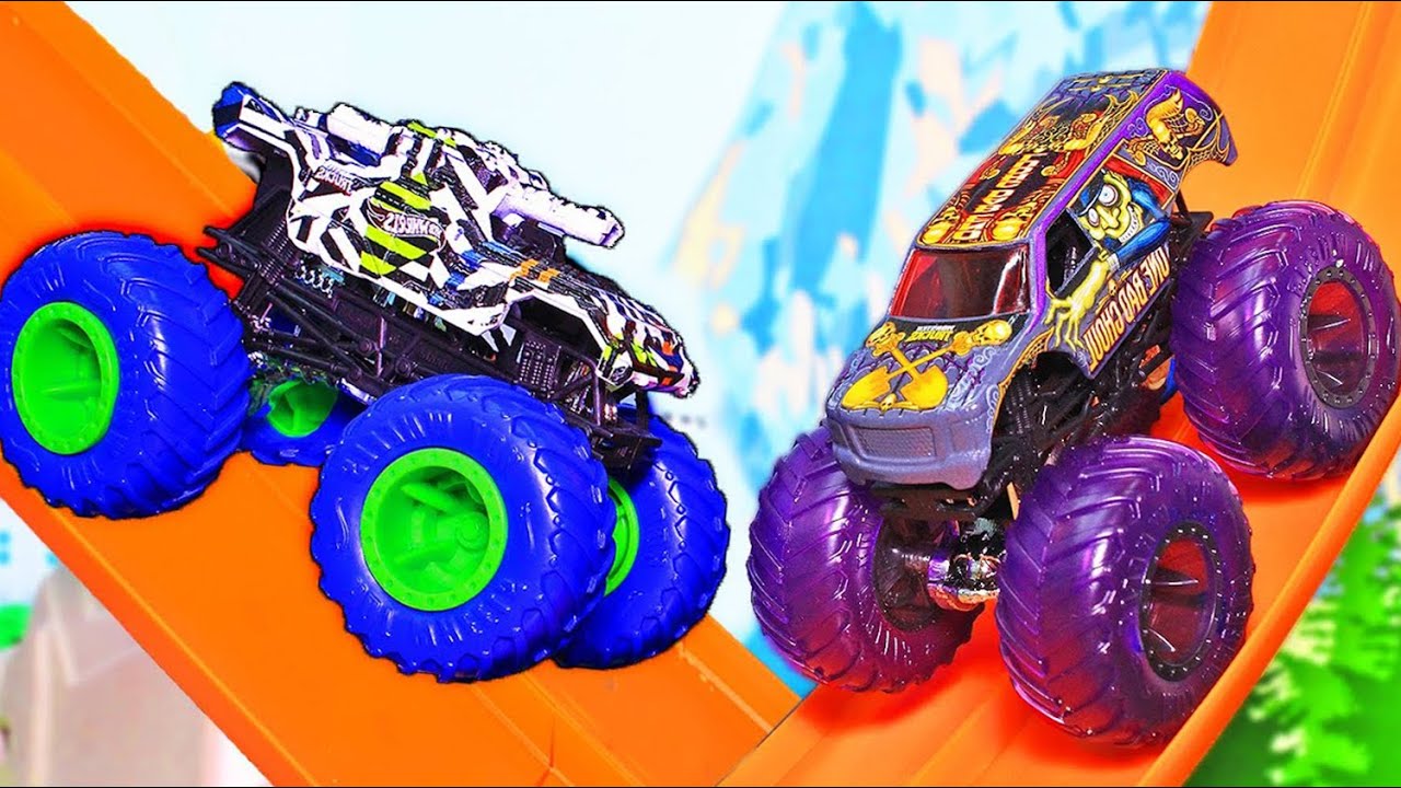 Hot Wheels & Monster Trucks 💥 Smash Wall Crash | Ramp Jump Slow Motion