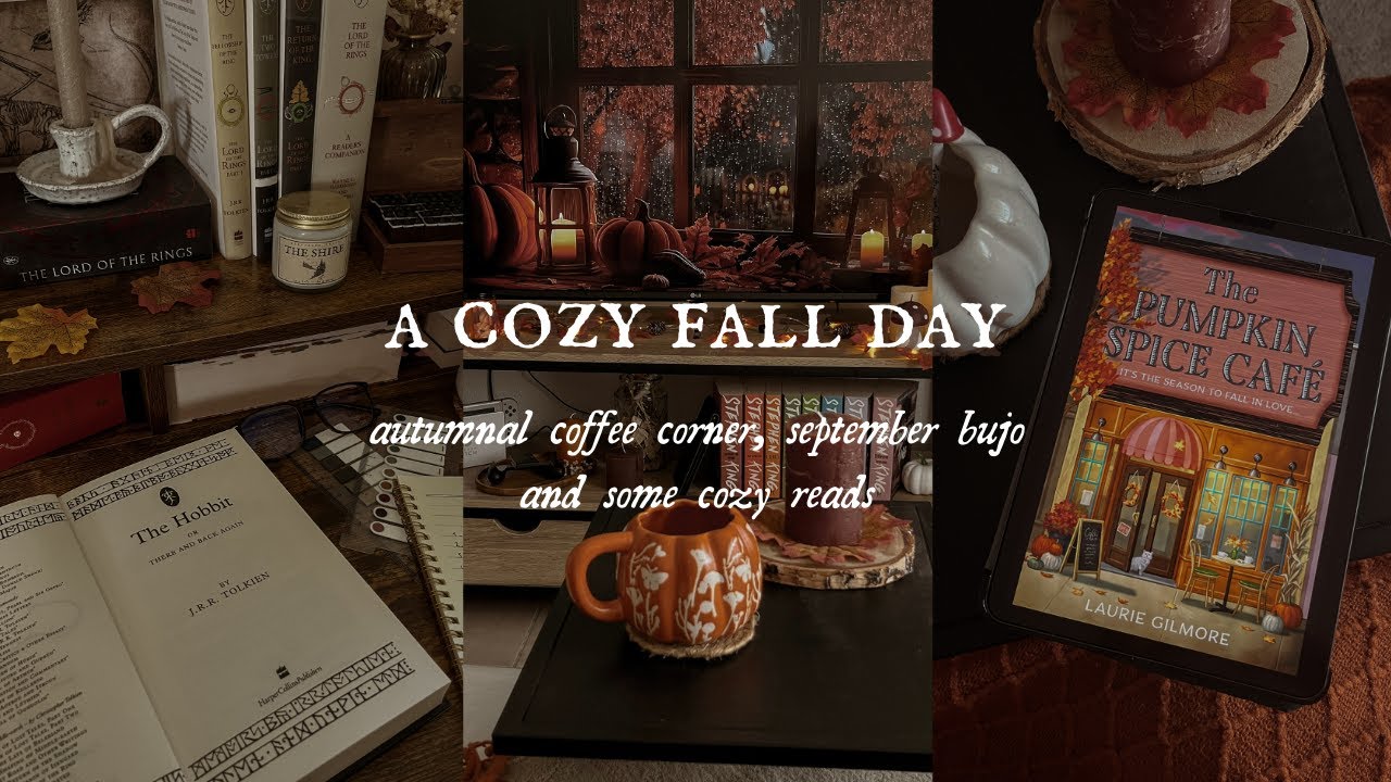 A cozy fall day | autumnal coffee corner, september bujo and some cozy reads ☕️📚🍁