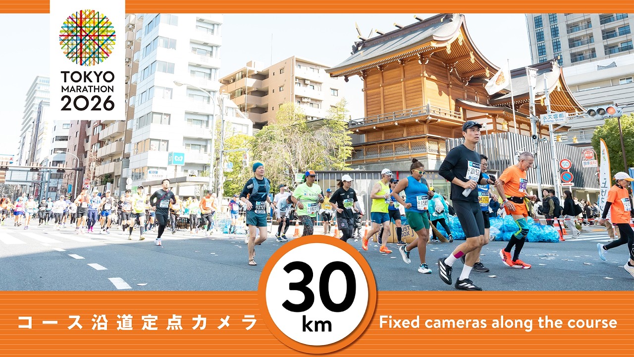 東京マラソン2026 30km地点 定点カメラ映像／TokyoMarathon2026 Runner Archive - 30km Point