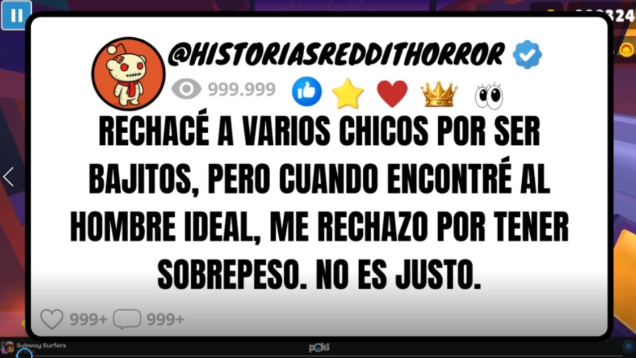 Rechace a chicos bajitos, pero cuando encontr&eacute; al hombre ideal, me rechazo por tener sobrepeso.