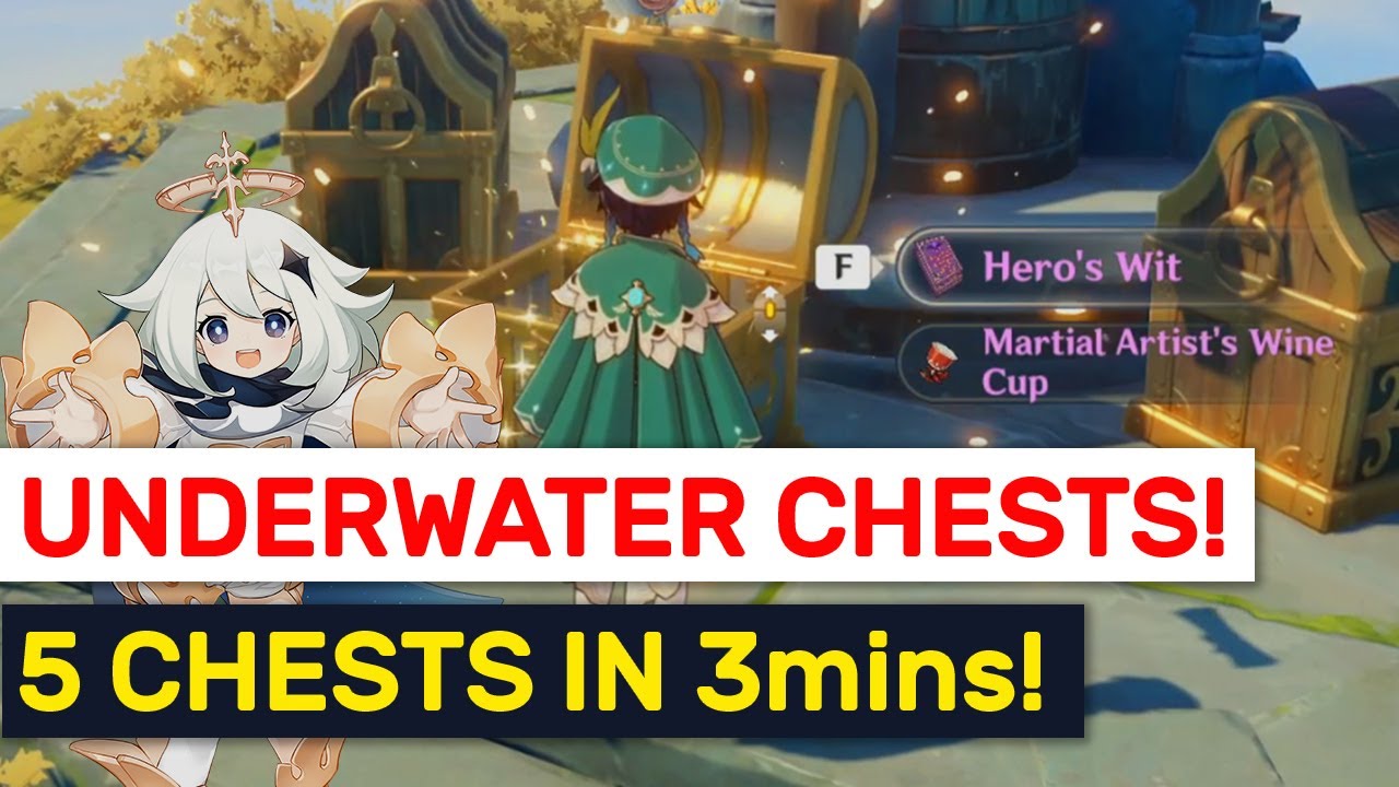 GET 5 Chests In 3 Mins! Underwater Chests Locations! | Genshin Impact