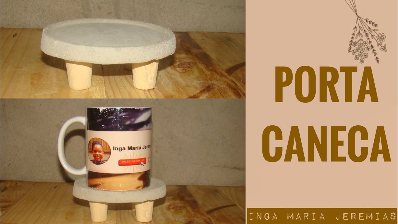 DIY: PORTA CANECA DE CIMENTO E ROLHAS