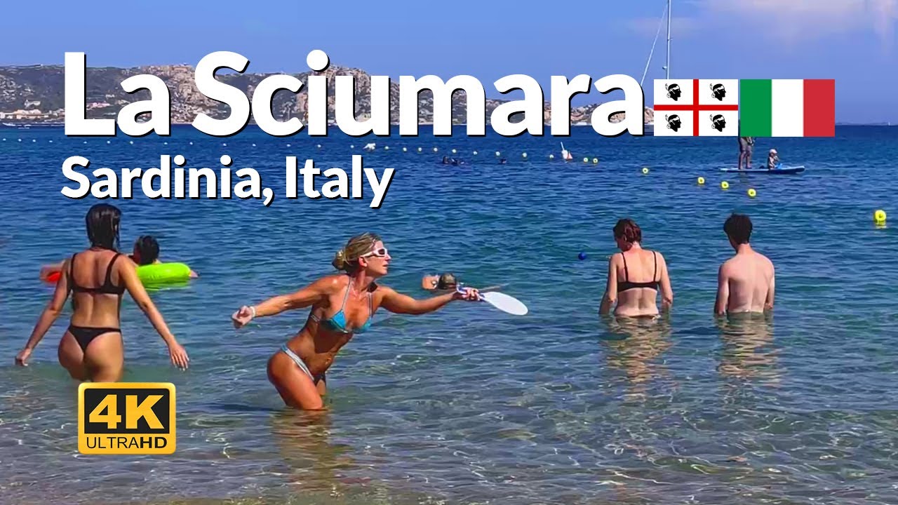 Spiaggia La Sciumara Beach Walk 4K Palau Sardinia | Best Beaches in Sardinia Italy