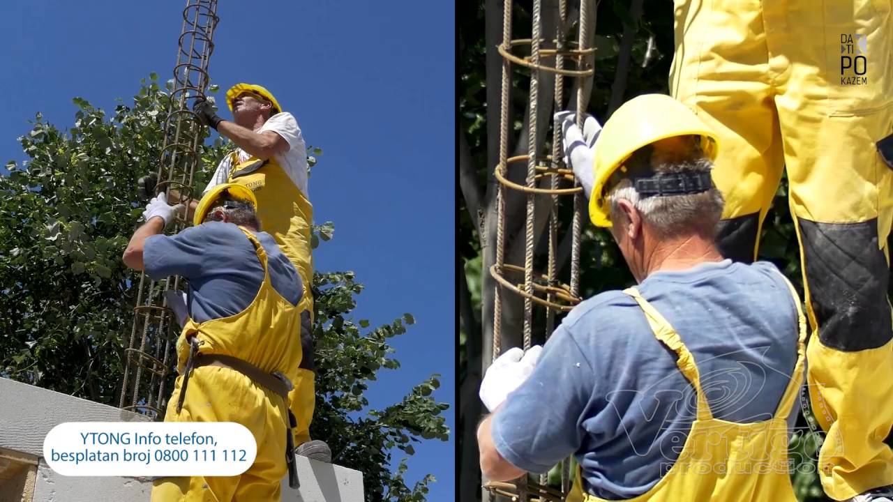 YTONG - Izrada vertikalnih stubova sa PB elementima