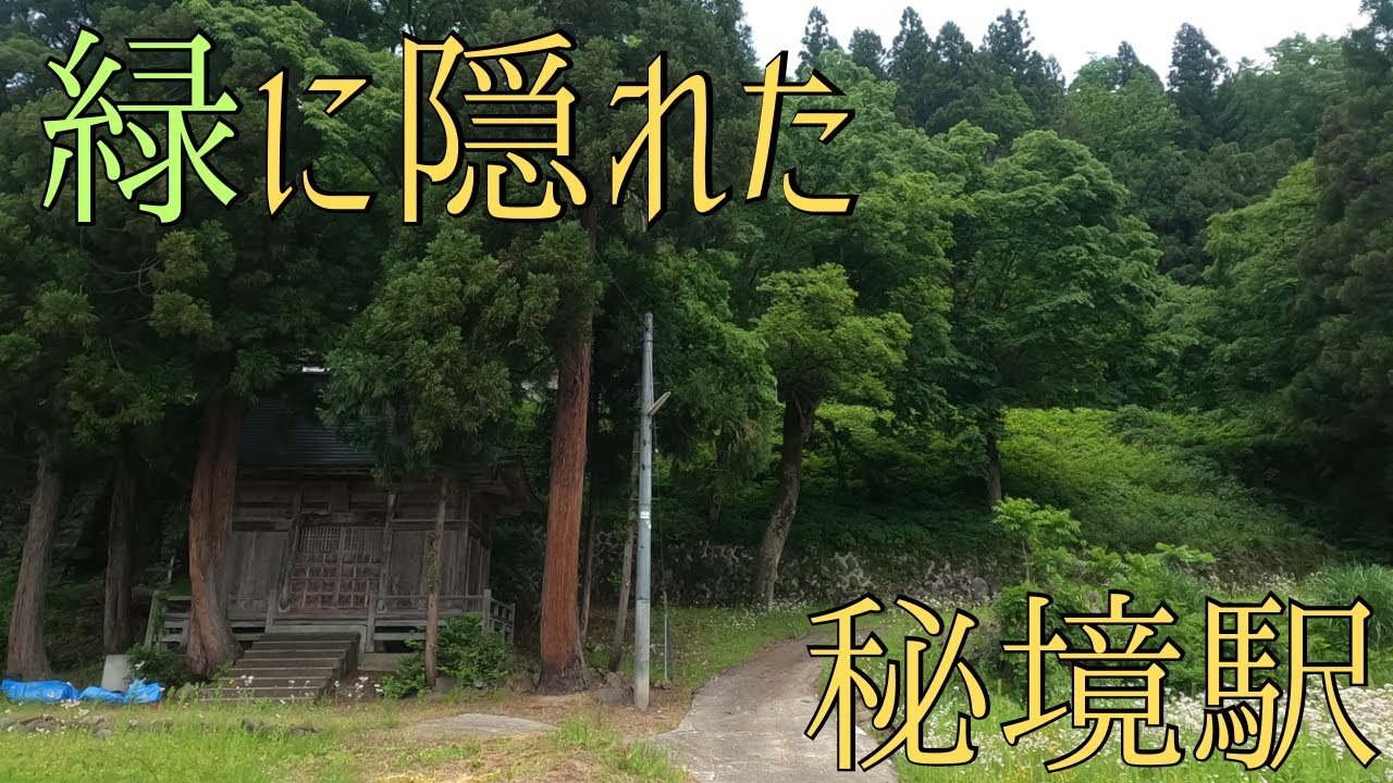 緑がその存在を隠す。[秘境駅まで運転してみた　第八弾]