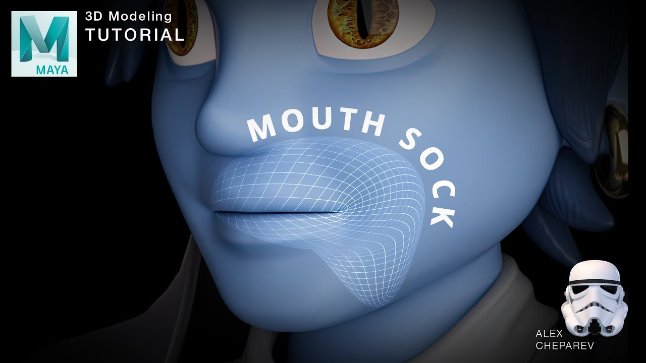 Easy 3D Character Modeling in Maya - Part 7.1 - Mouth Sock