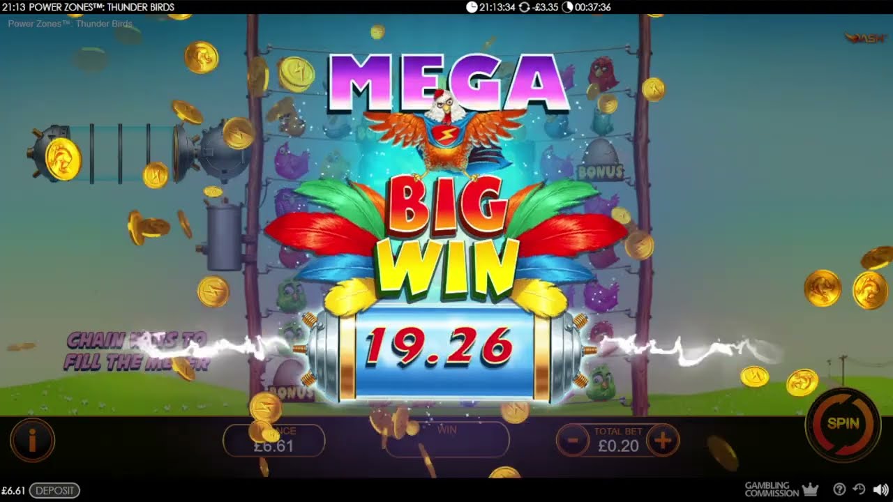 &pound;Mega&pound; Win on Power Zones Thunder Birds #slots @buzzbingo #megawin