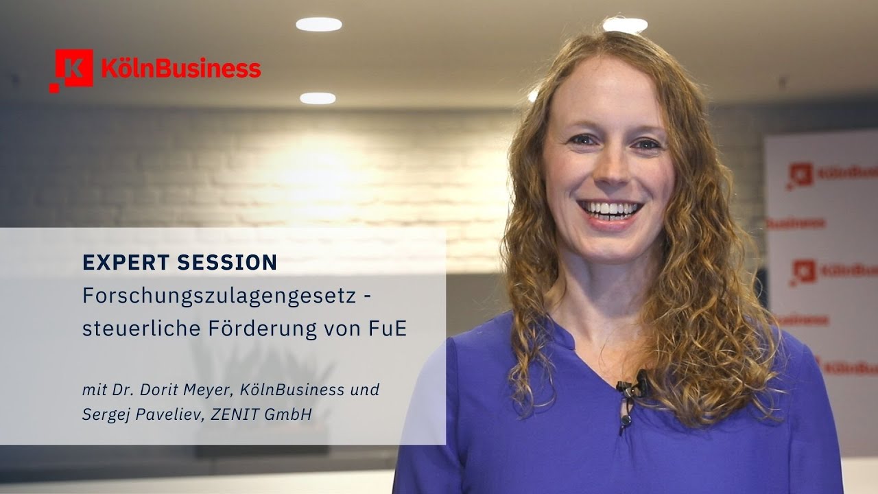 KölnBusiness Expert Session: Forschungszulagengesetz – Steuerliche Förderung von FuE