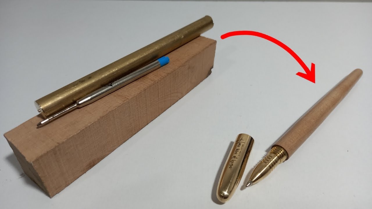 turning wood & brass into a Pen