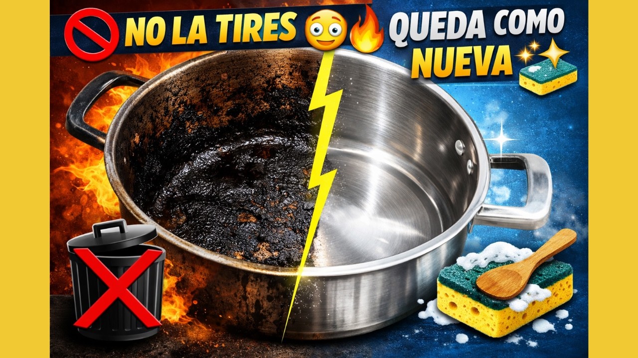 Día 5 SEMANA DE LA LIMPIEZA EXTREMA  😱🫢 cómo recuperar una olla quemada totalmente   🔥