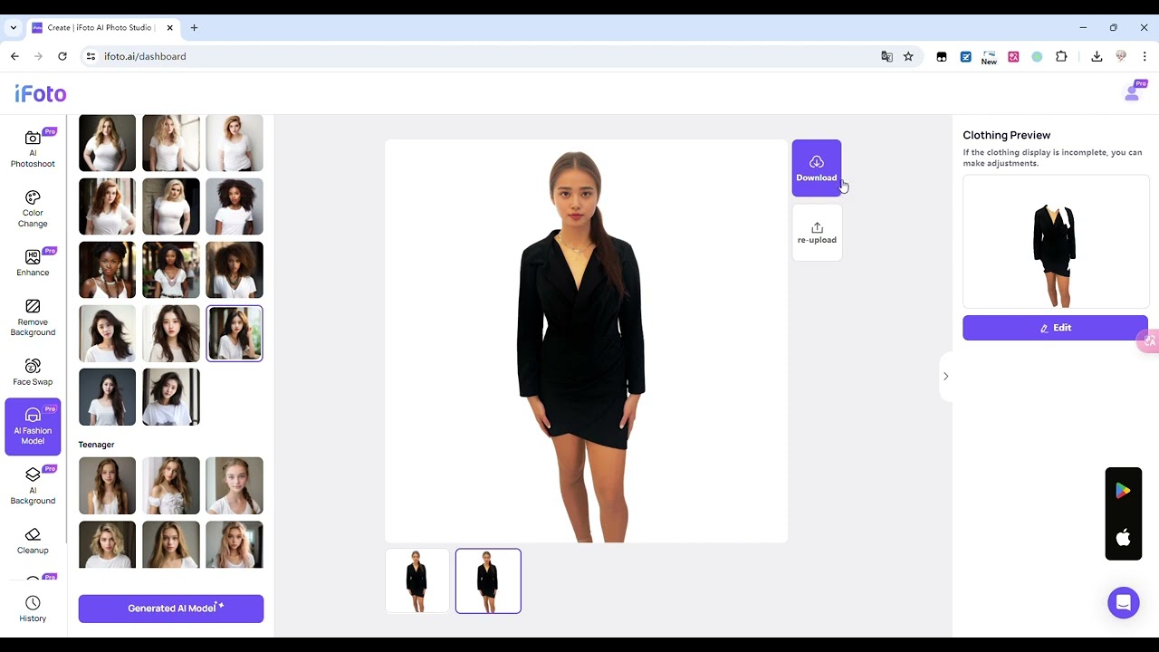iFoto Ai : AI Fashion Model Generators for eCommerce & Shopify Stores
