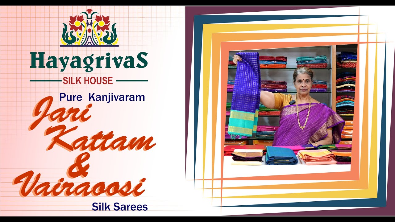 Hayagrivas Handloom Kanjeevaram Silk Sarees | Zari Kattam and Vairaoosi Silk Sarees | Bridal Sarees