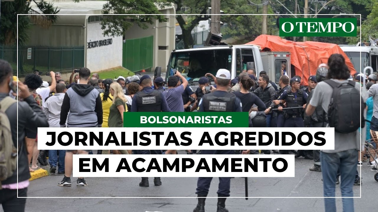 Operação caótica em acampamento bolsonarista termina em confusão e jornalistas agredidos em BH