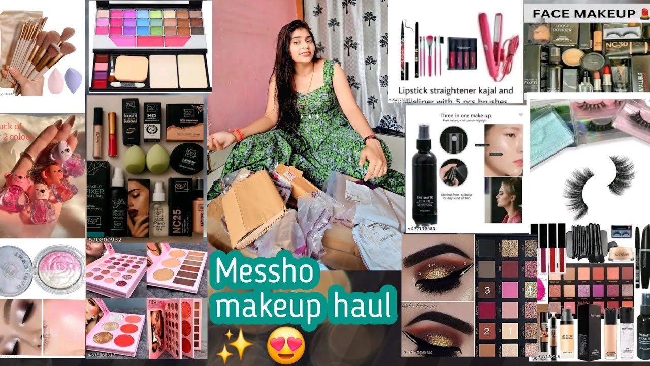 Messho haul super quality makeup under ₹200 #meshohaul #mekup #makeuphaul #mesho #sanvihappyhaul😄