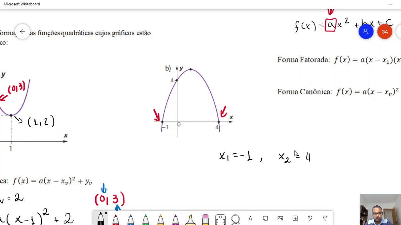 Determinando lei de formação de uma Função Quadrática