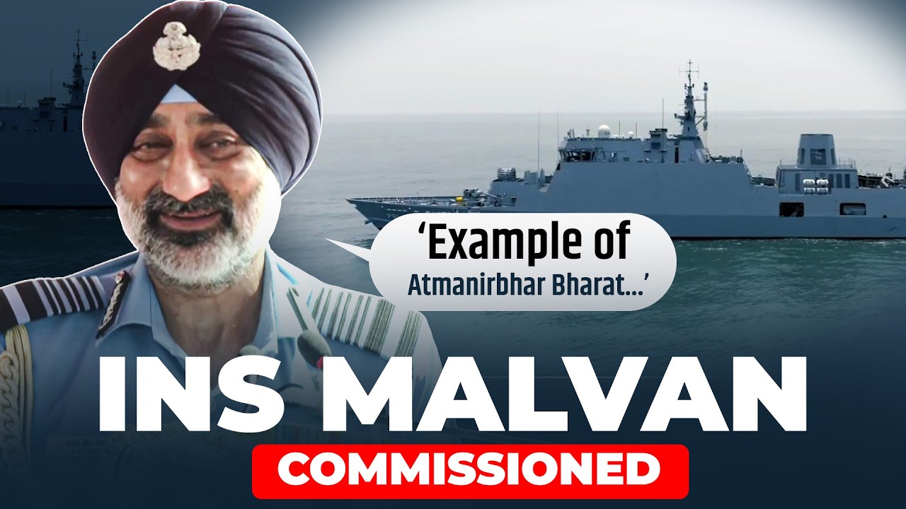LIVE: Indian Navy Commissions INS Malvan at Karwar I Air Chief Marshal AP Singh Addresses Event