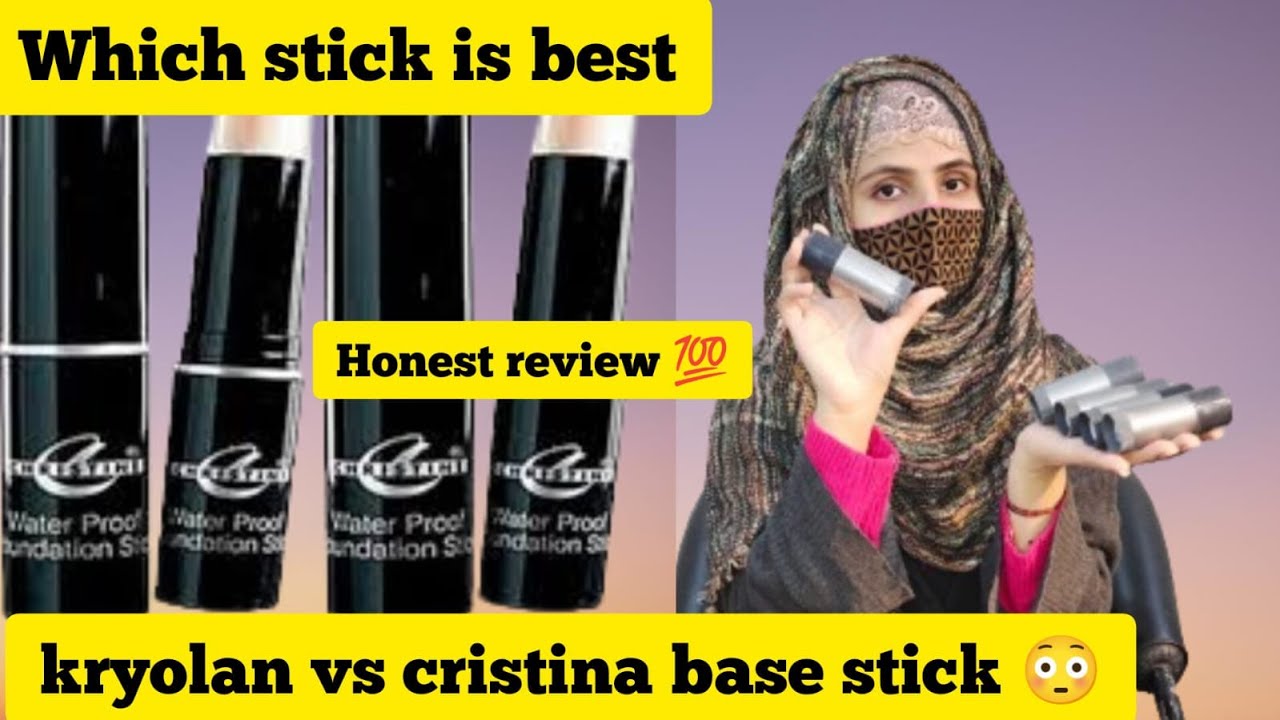 kryolan vs cristina base stick ||christine vs kryolan Which Is TV paint stick best || honest review