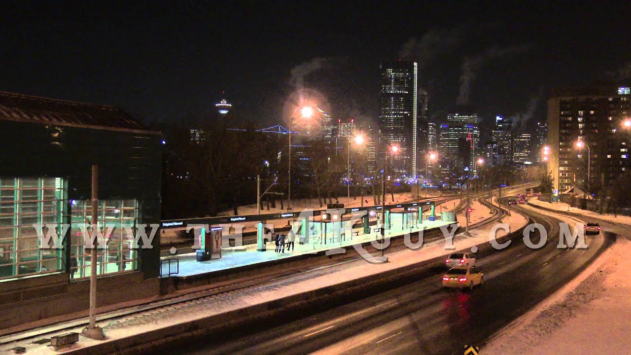 4K video of public transit LRT trains - 4K Licensable Stock Footage