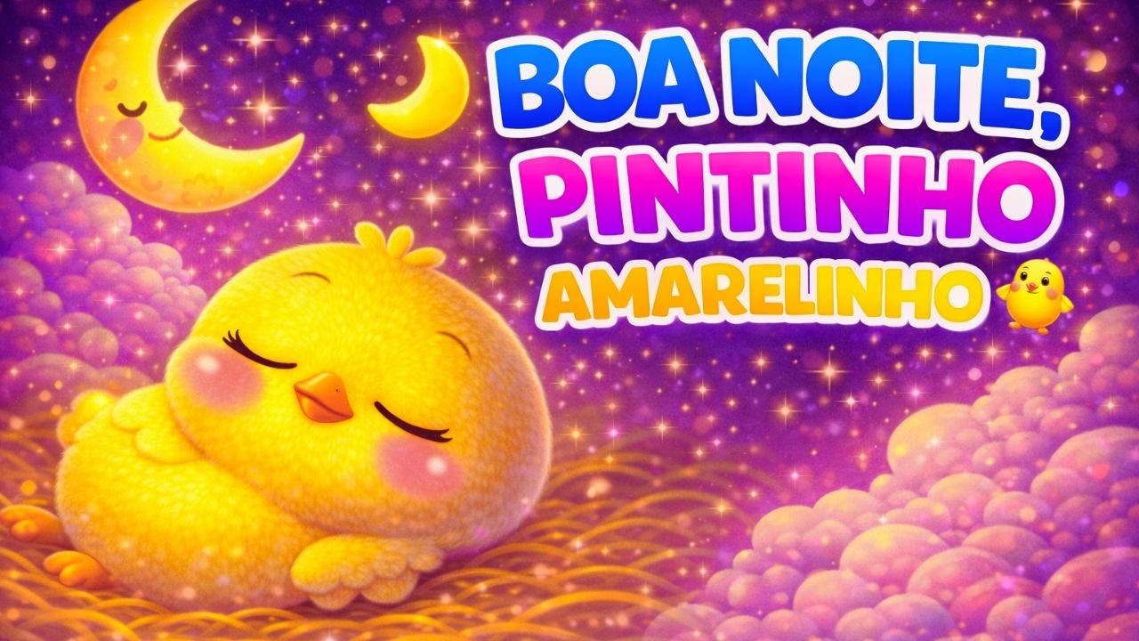 🌟Música Infantil para Dormir | Canção de Ninar Animada #BoaNoitePintinhoAmarelinho #musicainfantil