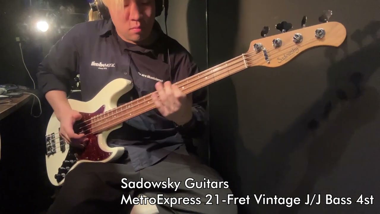 【Ikebe B-Sound Check】Sadowsky Guitars MetroExpress 21-Fret Vintage J/J Bass 4st 【試奏動画】