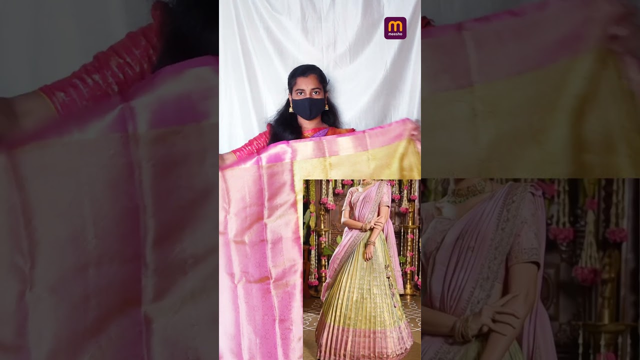 Meesho saree convert into halfsaree idea😍 