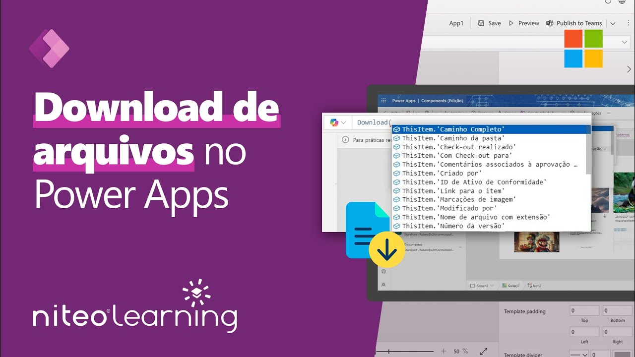 Como configurar o DOWNLOAD DE ARQUIVOS no POWER APPS
