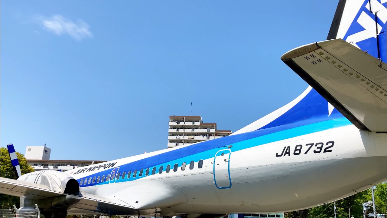 NAMC YS-11A-500R (JA8732) Outdoor Exhibition at the Entrance of Tokorozawa KokuKoen Station in JAPAN