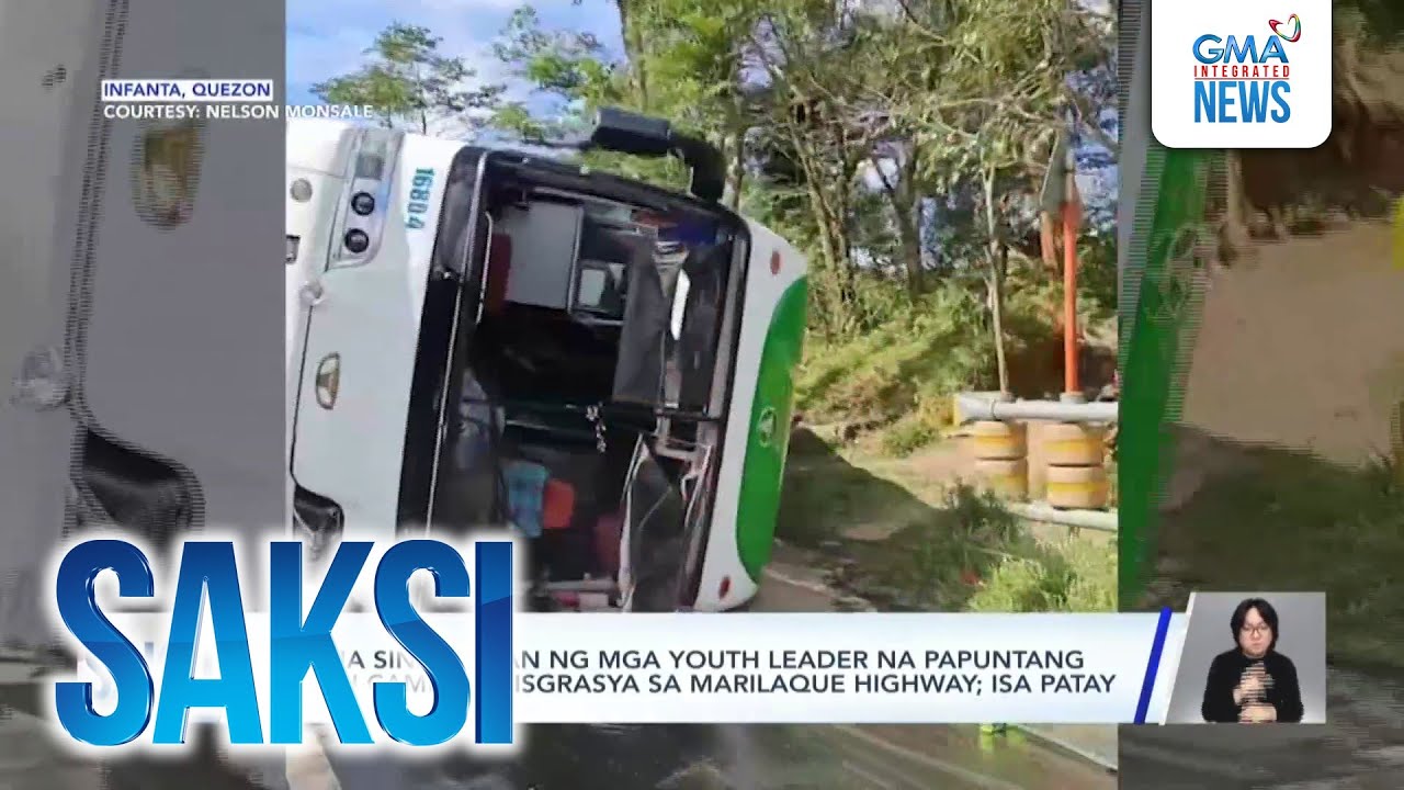Bus na sinasakyan ng mga youth leader na papuntang youth camp, nadisgrasya sa Marilaque... | Saksi