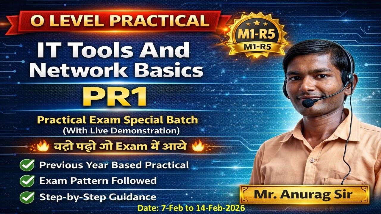 IT Tools & Network Basics (M1-R5.1) O Level Practical Class#olevelpractical2026 #olevel#onlyoffice