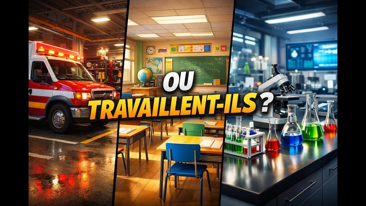 🧰🚒 Quiz des métiers : Où travaillent-ils ? (15 questions)