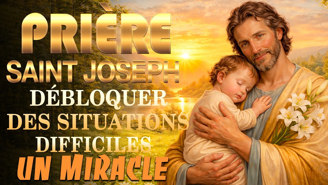 PRIÈRE URGENTE À SAINT JOSEPH - DÉBLOQUER TOUTE SITUATION - OUVRE LES CHEMINS