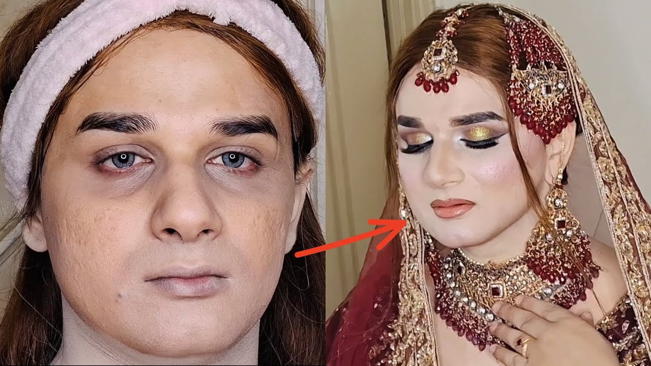 How to make a flawless base on sacr skin || Bridal makeup transformation 