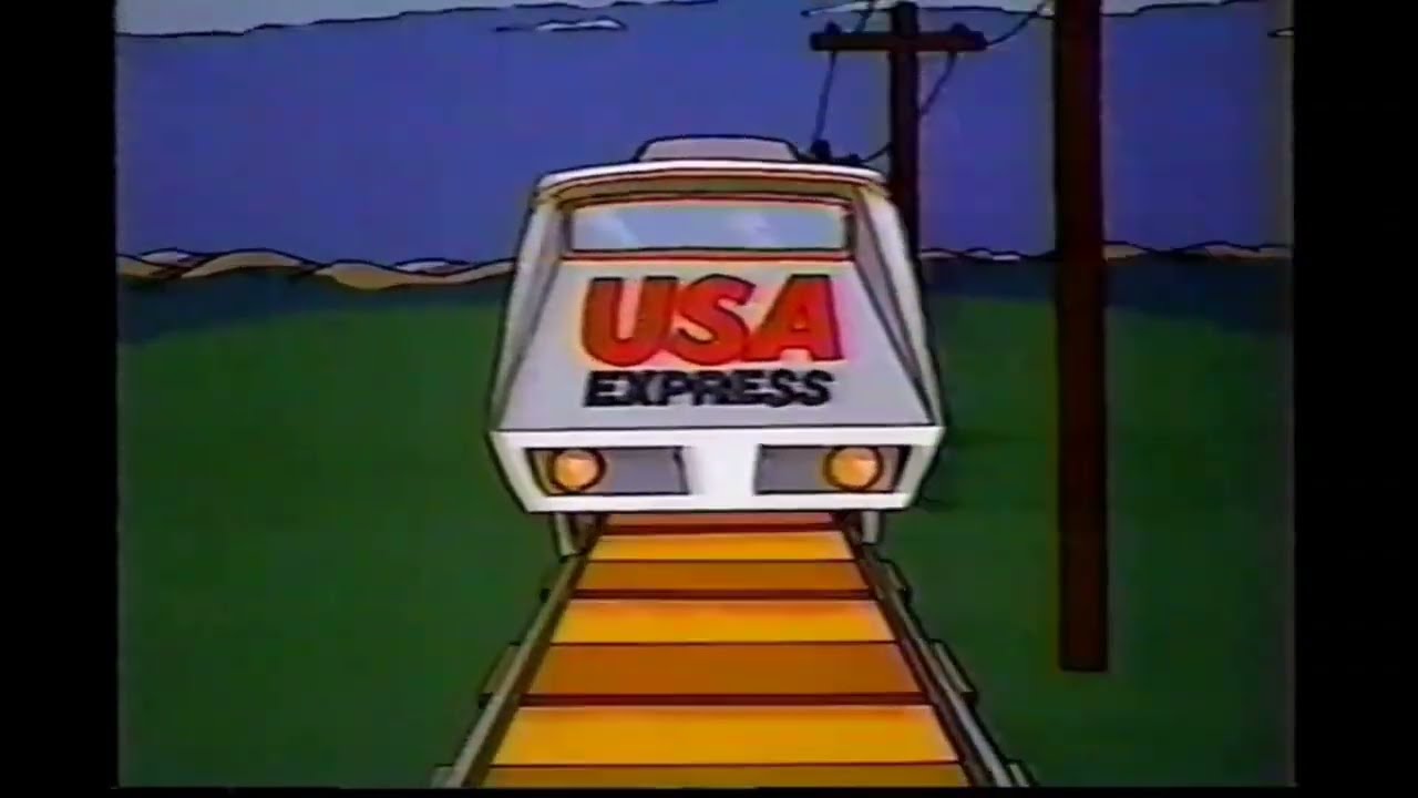 Заставка мультфильма &laquo;Экспресс&raquo; от USA Network (1981) | Оригинальный логотип и классическая анима...