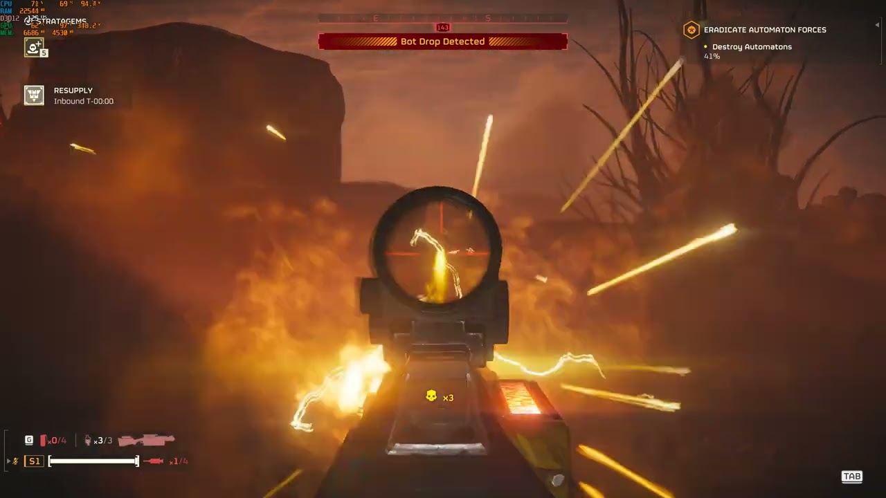 HELLDIVERS 2 | RTX 4090 9800X3D 1440p Max Settings Benchmark Solo SuperHelldive