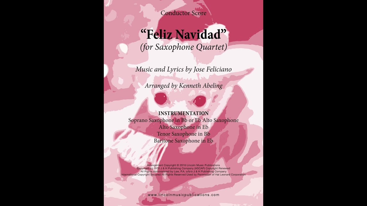 Feliz Navidad (for Saxophone Quartet)