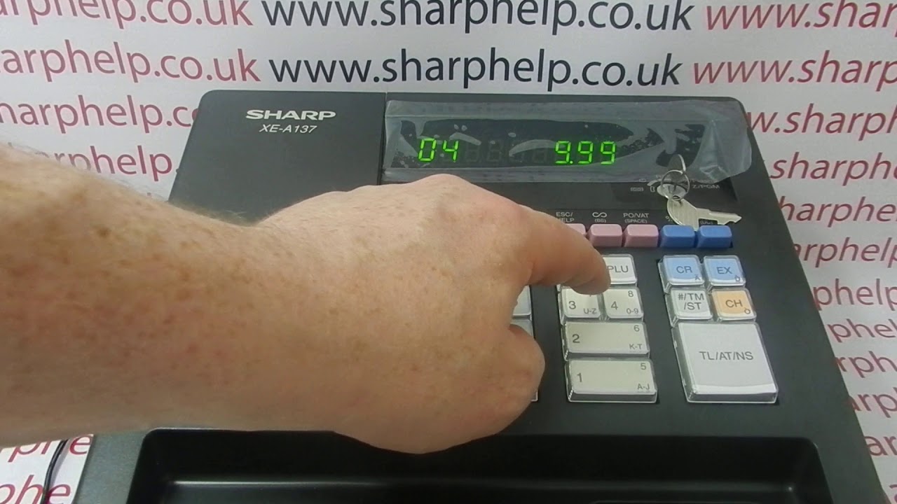 E01 Error Code Sharp XE-A137 / XEA137 / XE-A147 / XEA147 Cash Registers