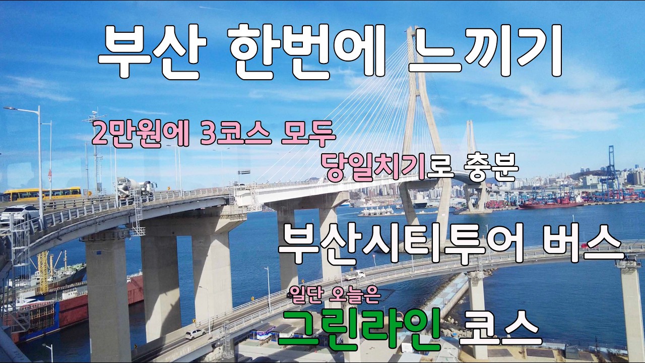 시티투어버스 타고 부산 한바퀴 | 그린 라인타고 스릴 넘치는 부산항대교