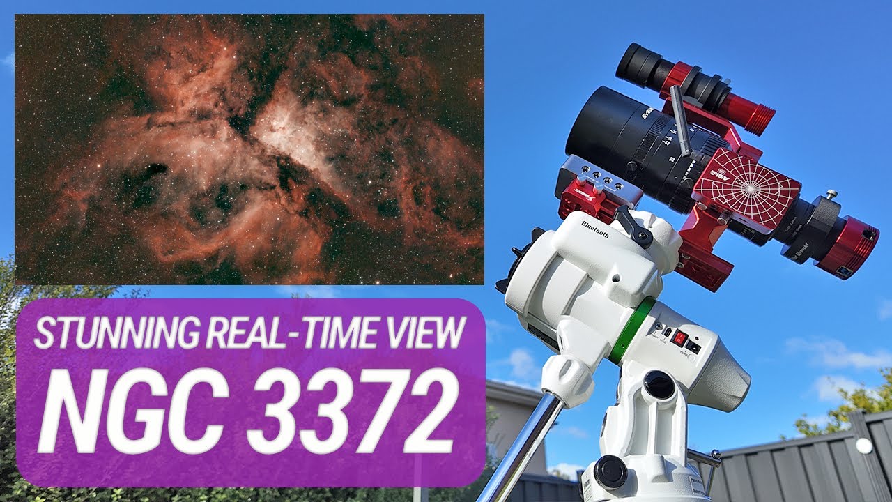 Real-Time View of NGC 3372 (Carina Nebula) &bull; Svbony SV555 + Sky-Watcher EQ AL55i