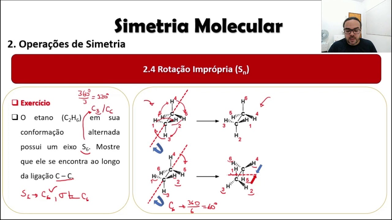 Simetria Molecular - Parte 4 - Rotação Imprópria e Centro de Inversão