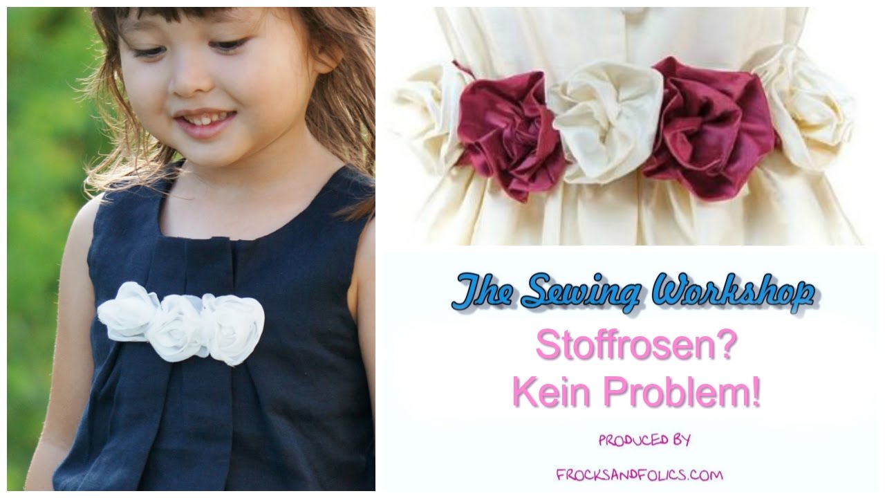 Wie man eine Stoff-Rose näht | Blumenmädchenkleid | Stoffrosen | Frocks & Folics