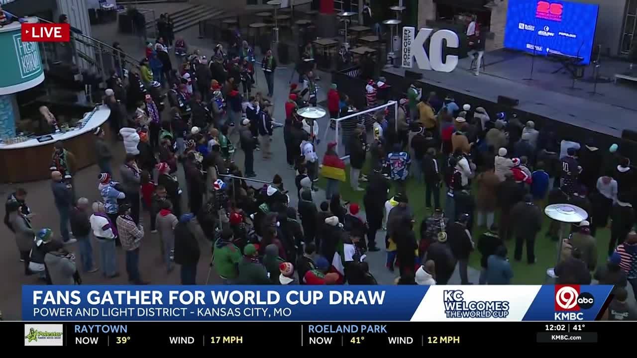 Fans gather at Kansas City's Power & Light to watch World Cup Final Draw