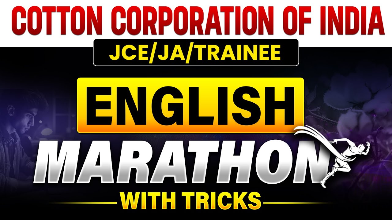 CCI English Marathon With Tricks | Cotton Corporation Of India 2025 | By Nikki Ma&rsquo;am