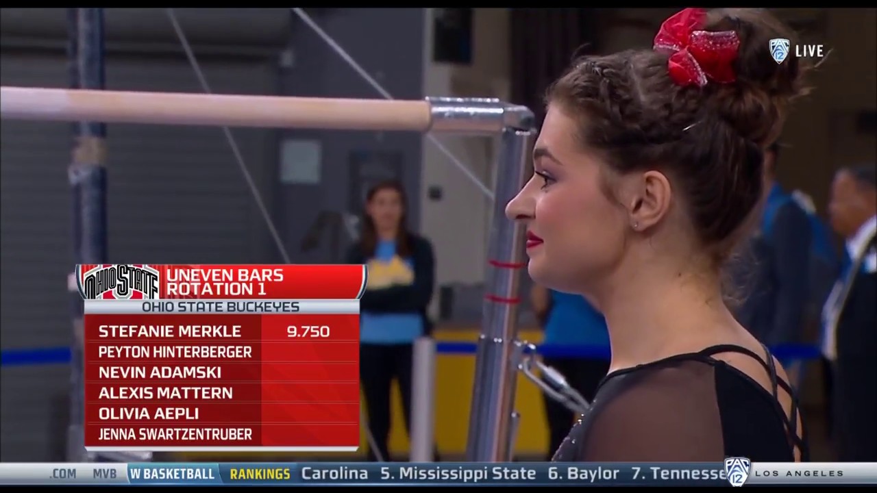 Peyton Hinterberger (Ohio State) - Uneven Bars (8.000) - Ohio State at UCLA 2018