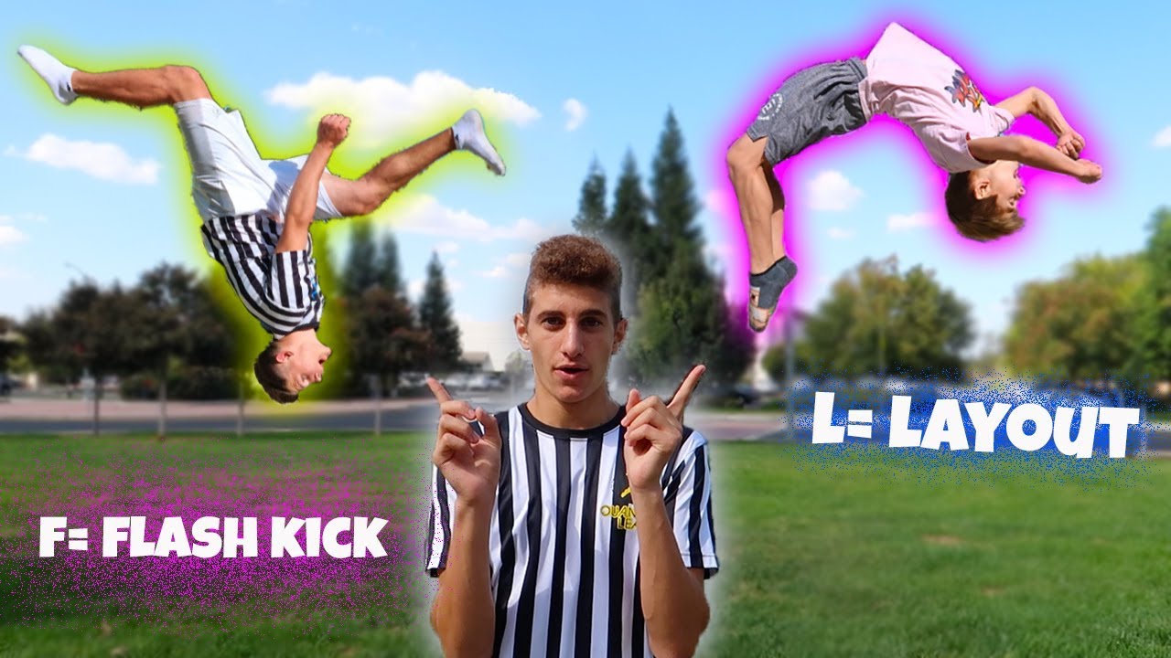 DOING FLIPS FROM ALL LETTERS OF THE ALPHABET