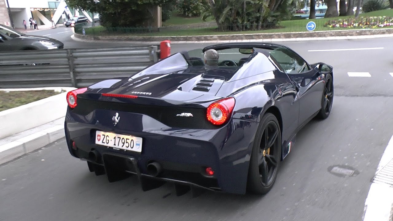 6X Ferrari 458 Speciale Aperta's in Monaco - Lovely Sound!!