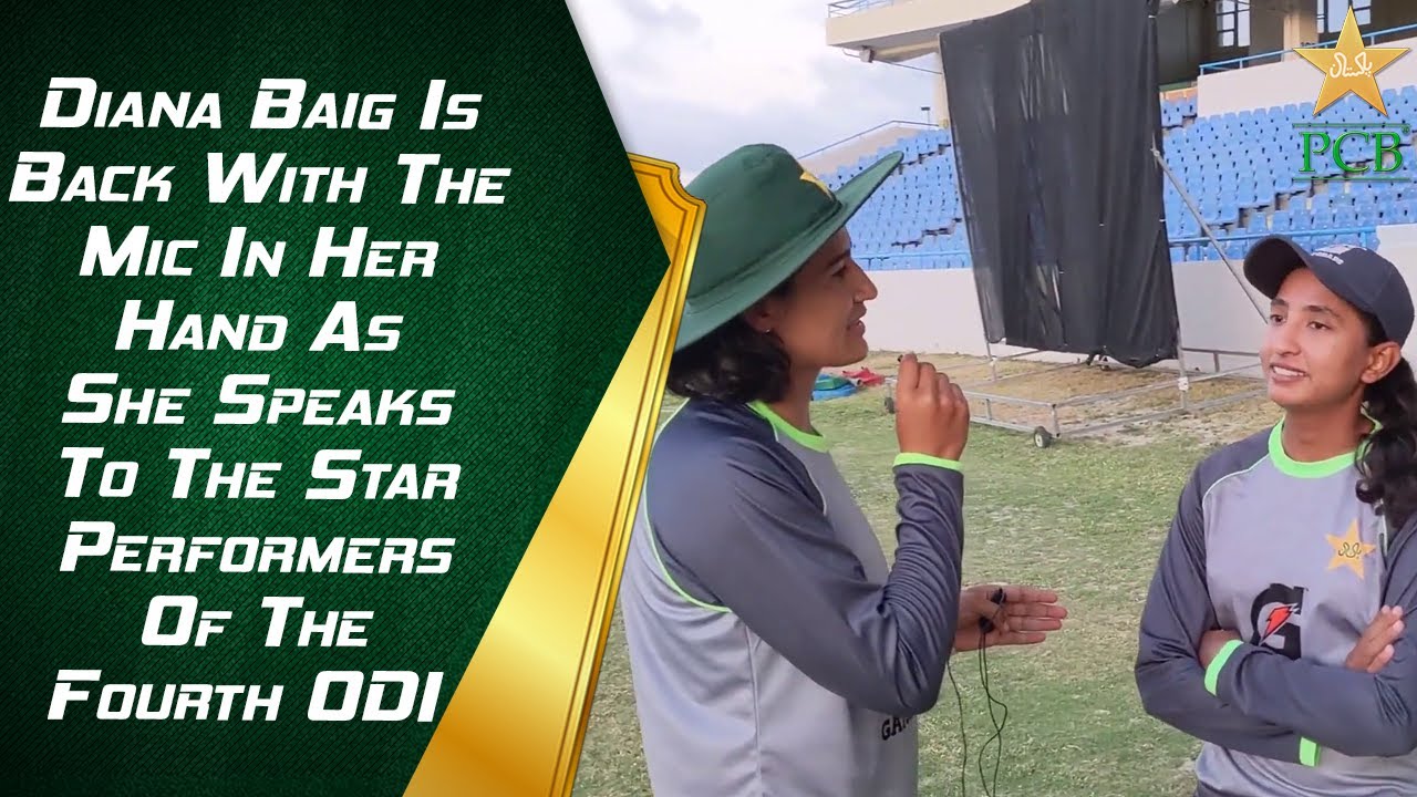Diana Baig Is Back With The Mic In Her Hand As She Speaks To The Star Performers Of The Fourth ODI